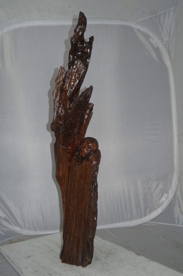 Wood Carved Buddha CC4 -  Size: 15"L x 10"W x 45"H. - Image 8