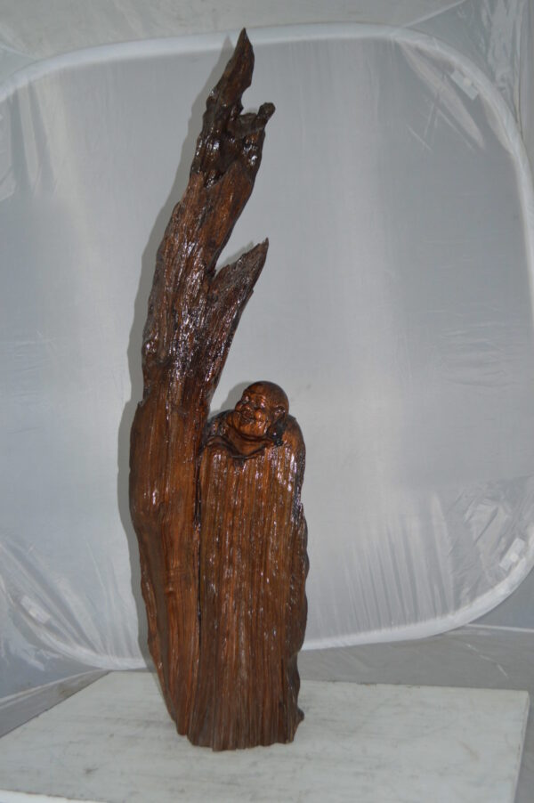 Wood Carved Buddha CC4 -  Size: 15"L x 10"W x 45"H. - Image 10