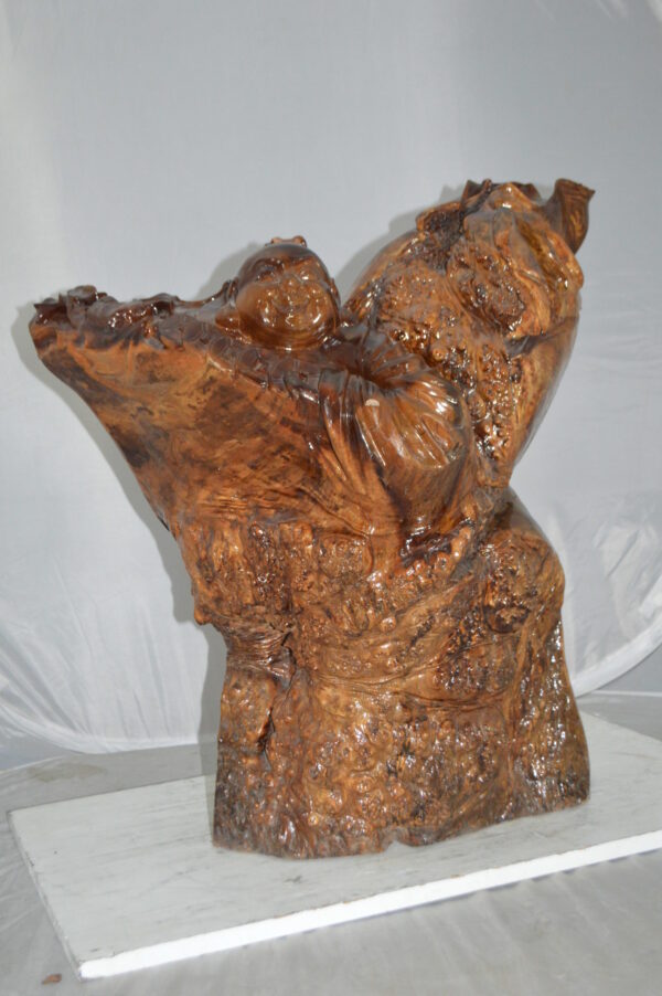 Wood Carved Buddha CC6 -  Size: 26"L x 20"W x 29"H. - Image 3