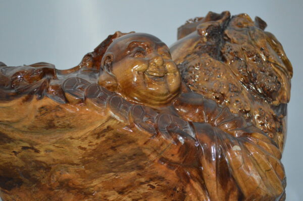 Wood Carved Buddha CC6 -  Size: 26"L x 20"W x 29"H. - Image 5