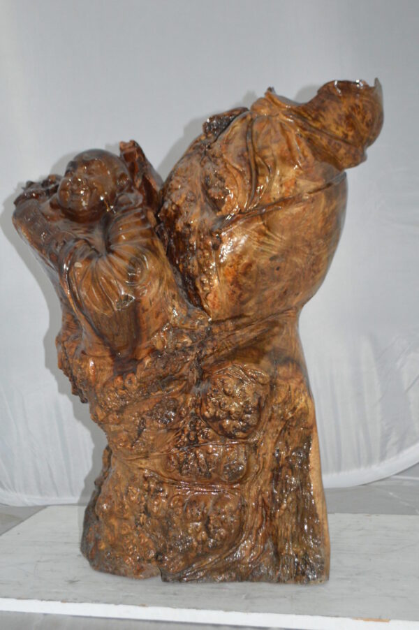 Wood Carved Buddha CC6 -  Size: 26"L x 20"W x 29"H. - Image 10