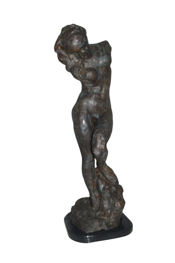Eve Replica by Rodin Bronze Statue -  Size: 10"L x 10"W x 32"H. - Image 15