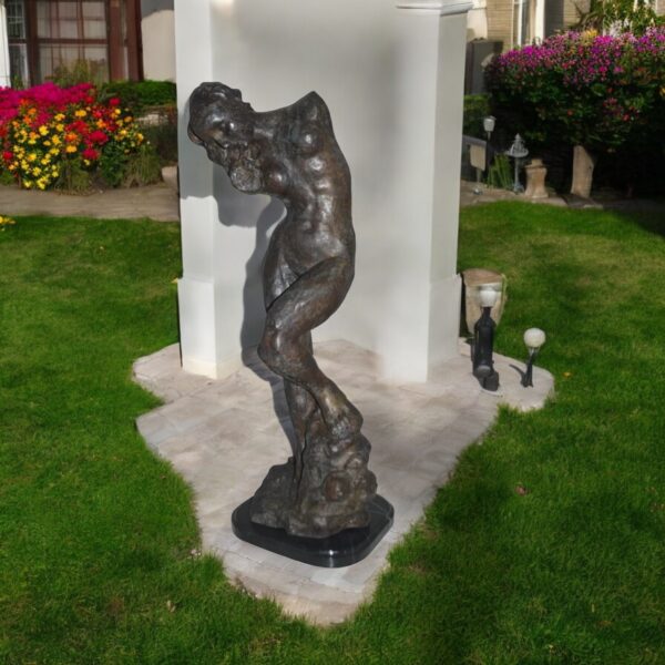 Eve Replica by Rodin Bronze Statue -  Size: 10"L x 10"W x 32"H. - Image 2