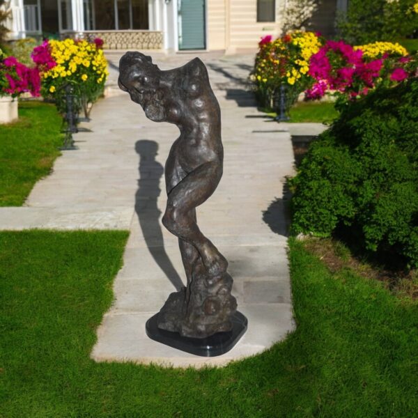 Eve Replica by Rodin Bronze Statue -  Size: 10"L x 10"W x 32"H. - Image 3