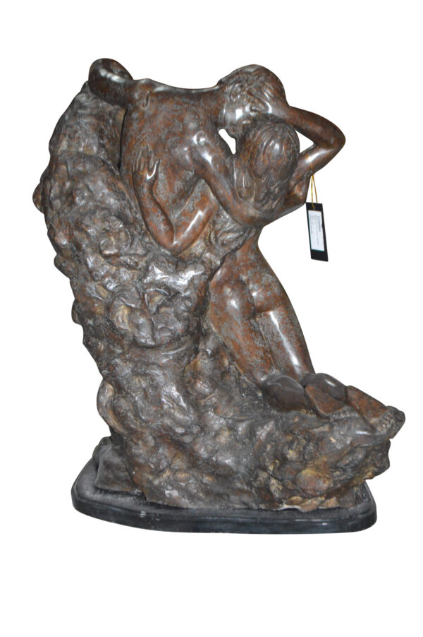 Lovers replica by Rodin Bronze Statue -  Size: 28"L x 18"W x 32"H. - Image 10