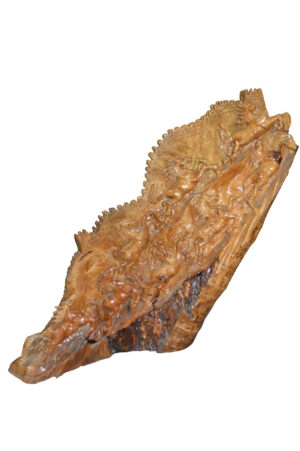 Wood Carved Horses CC8 -  Size: 60"L x 18"W x 38"H.