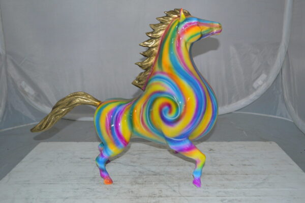 Modern Horse Bronze Statue -  Size: 19"L x 9"W x 19"H. - Image 4