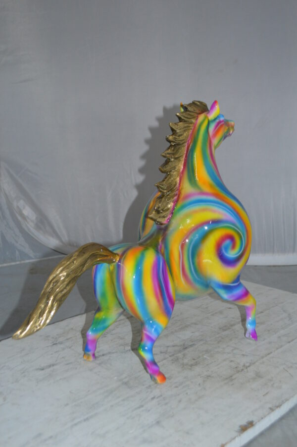 Modern Horse Bronze Statue -  Size: 19"L x 9"W x 19"H. - Image 6