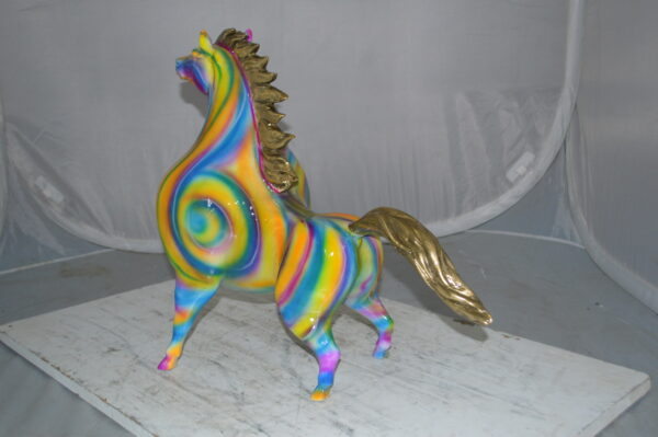 Modern Horse Bronze Statue -  Size: 19"L x 9"W x 19"H. - Image 8