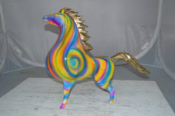 Modern Horse Bronze Statue -  Size: 19"L x 9"W x 19"H. - Image 9