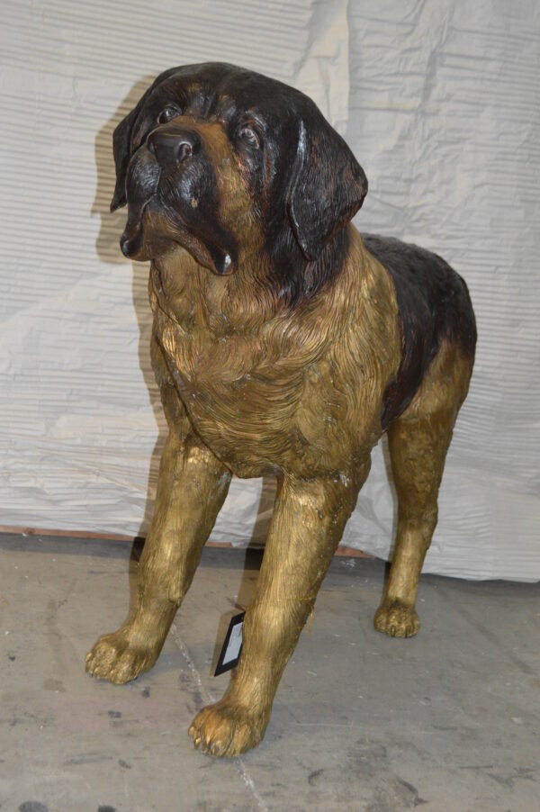 St. Bernard Dog Bronze Statue -  Size: 57"L x 16"W x 38"H. - Image 6