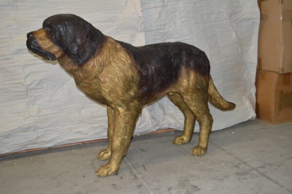 St. Bernard Dog Bronze Statue -  Size: 57"L x 16"W x 38"H. - Image 12