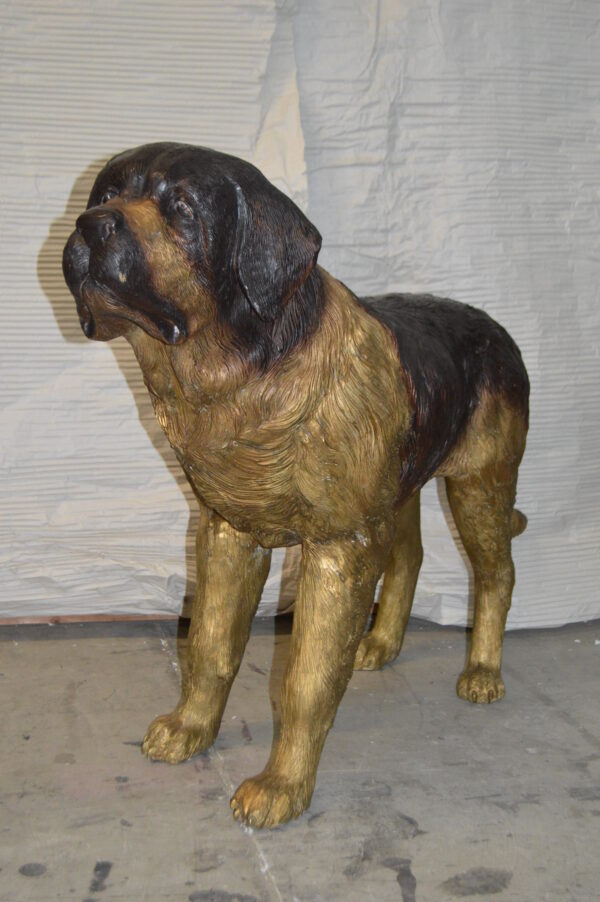St. Bernard Dog Bronze Statue -  Size: 57"L x 16"W x 38"H. - Image 13