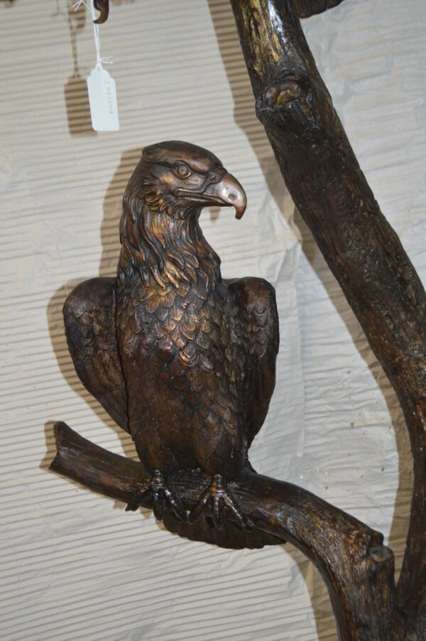 Two Eagles on a Tree -  Size: 47"L x 30"W x 94"H. - Image 5