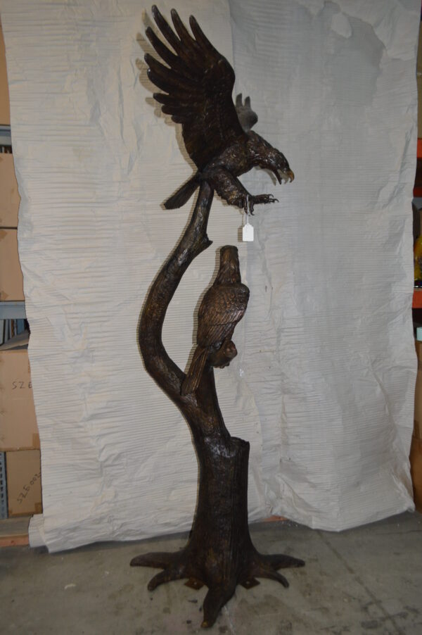 Two Eagles on a Tree -  Size: 47"L x 30"W x 94"H. - Image 7