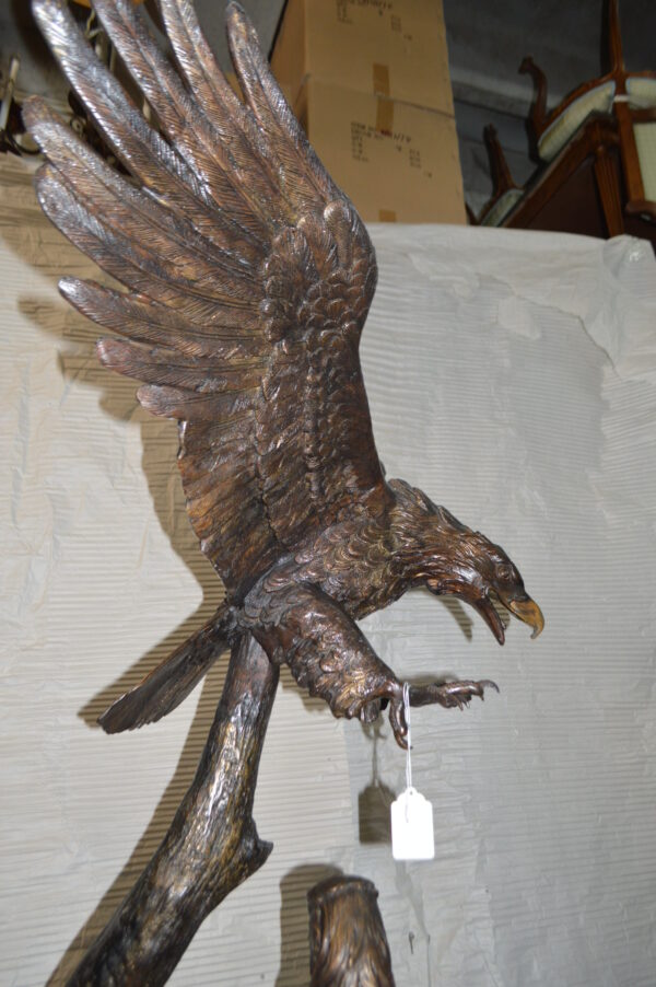Two Eagles on a Tree -  Size: 47"L x 30"W x 94"H. - Image 8