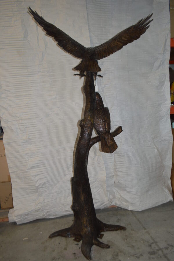 Two Eagles on a Tree -  Size: 47"L x 30"W x 94"H. - Image 10