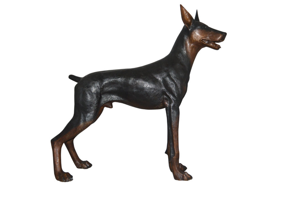 bling doberman statue