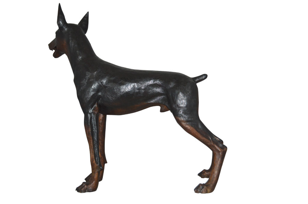 bling doberman statue