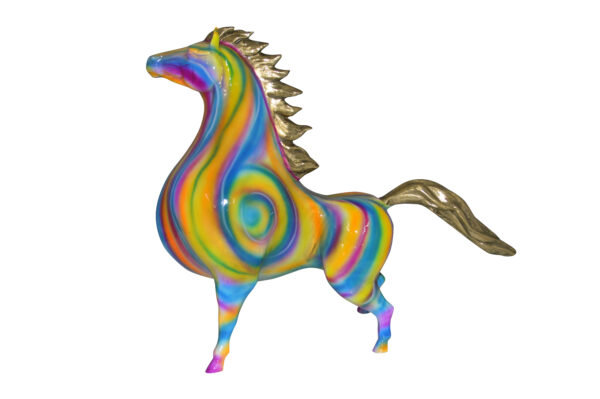 Modern Horse Bronze Statue -  Size: 19"L x 9"W x 19"H. - Image 3