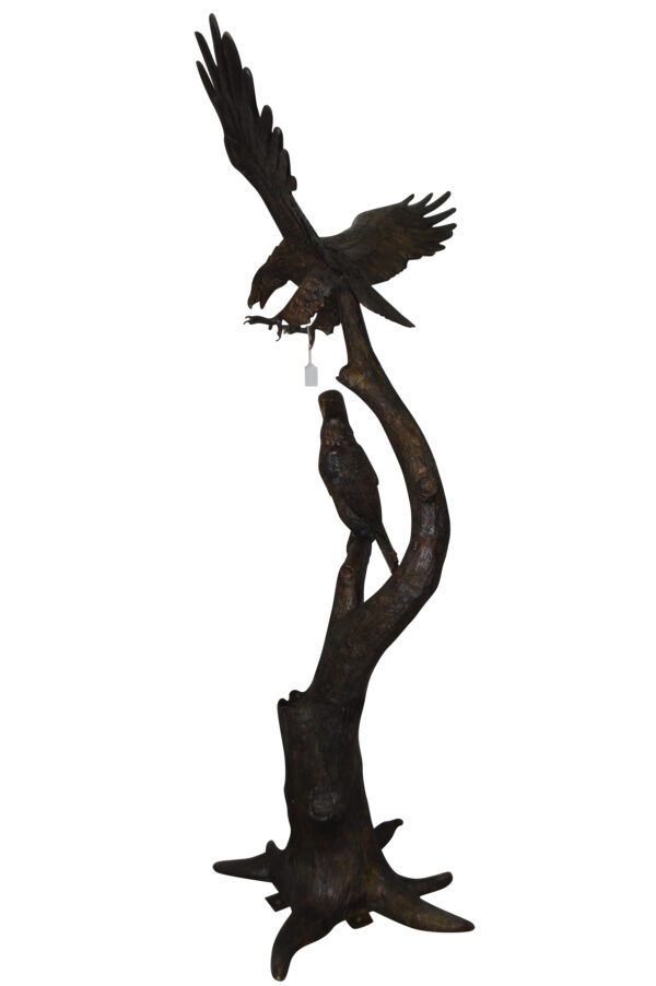 Two Eagles on a Tree -  Size: 47"L x 30"W x 94"H. - Image 3