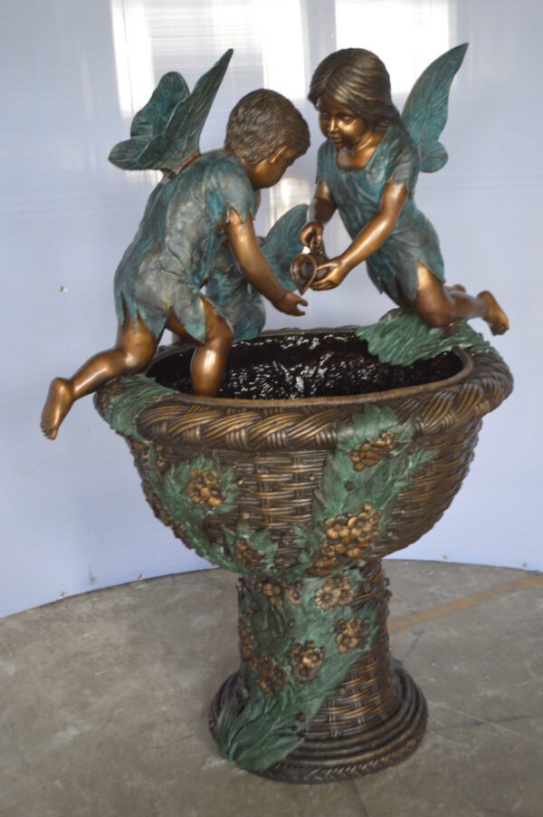 Three Ferries on Fountain Bronze Statue -  Size: 41"L x 38"W x 55"H. - Image 5