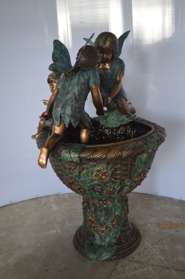Three Ferries on Fountain Bronze Statue -  Size: 41"L x 38"W x 55"H. - Image 7