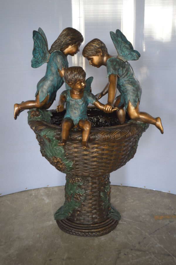 Three Ferries on Fountain Bronze Statue -  Size: 41"L x 38"W x 55"H. - Image 9