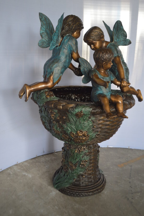 Three Ferries on Fountain Bronze Statue -  Size: 41"L x 38"W x 55"H. - Image 11