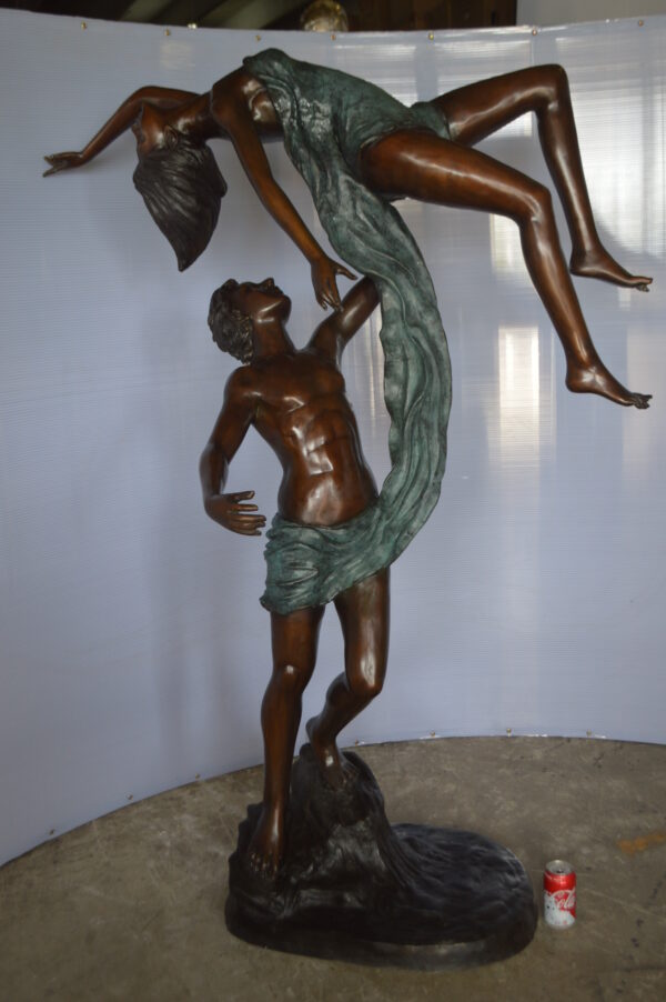 Ballet Man raising Lady Bronze Statue -  Size: 54"L x 33"W x 69"H. - Image 4