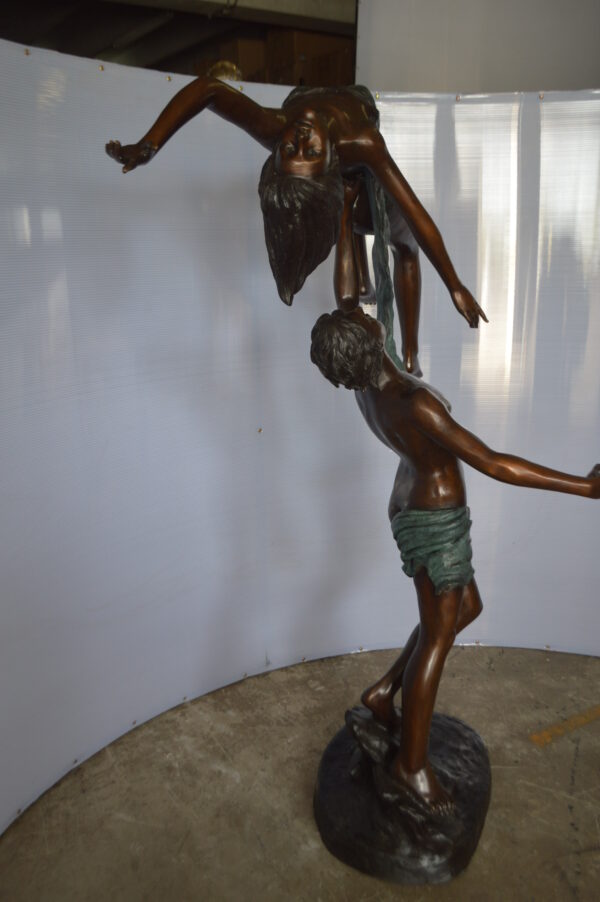 Ballet Man raising Lady Bronze Statue -  Size: 54"L x 33"W x 69"H. - Image 6