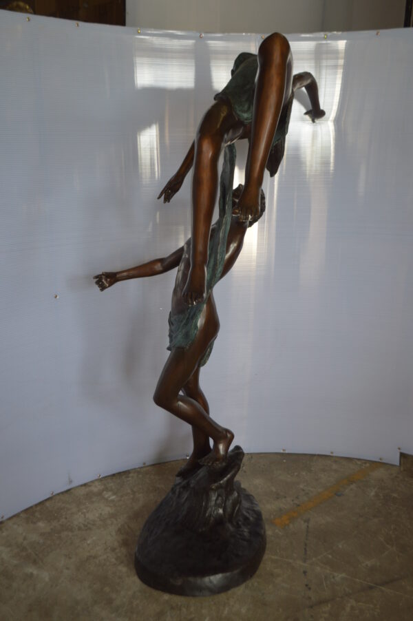 Ballet Man raising Lady Bronze Statue -  Size: 54"L x 33"W x 69"H. - Image 11