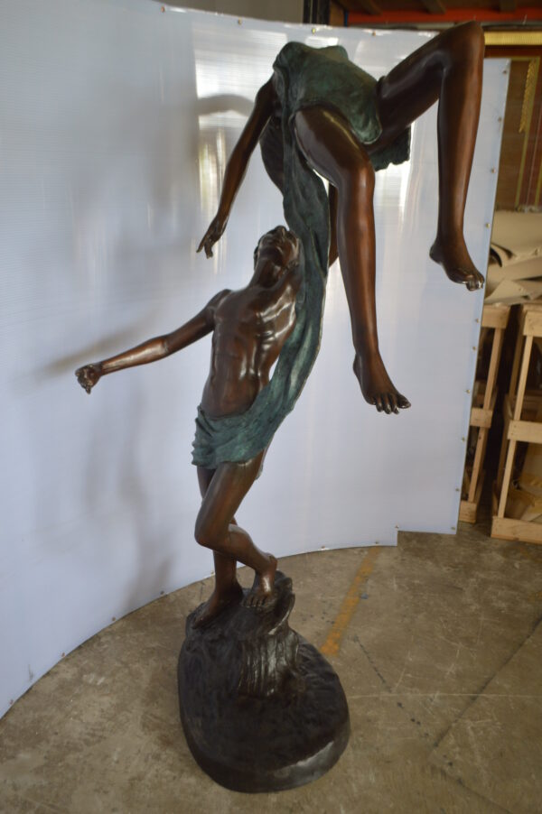 Ballet Man raising Lady Bronze Statue -  Size: 54"L x 33"W x 69"H. - Image 12