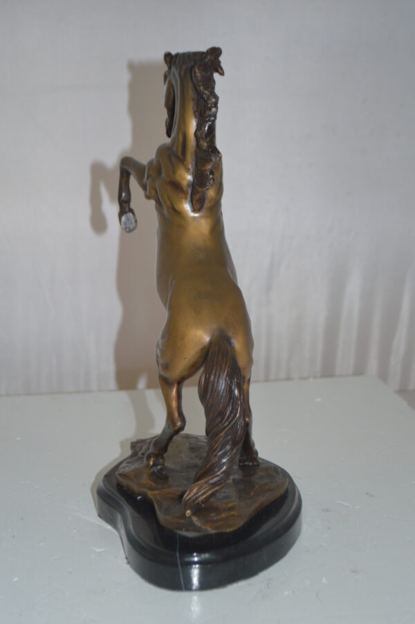 Rearing Horse - medium Bronze Statue -  Size: 11"L x 6"W x 14"H. - Image 9