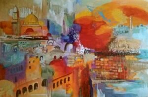 City of Hope by D. Kantor - Embellished Giclee -  Size: 36"L x 24"W x 2"H.