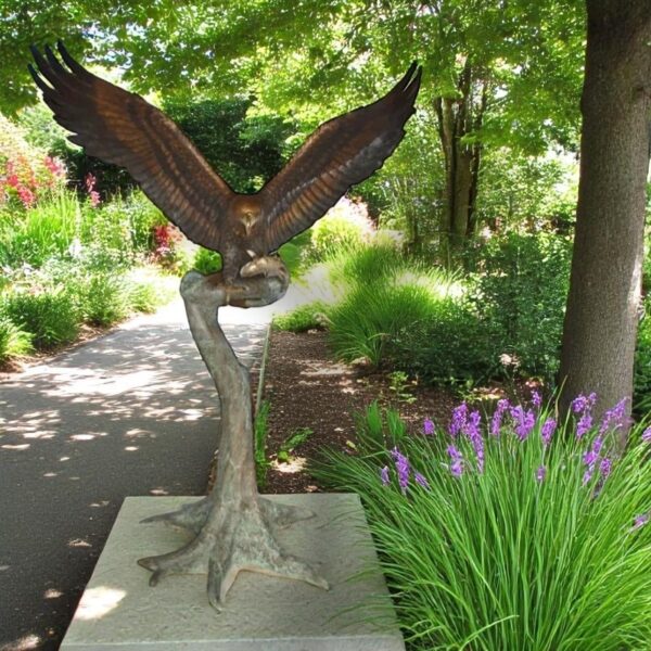 Landing Eagle on a Tree Giant Bronze Statue -  Size: 72"L x 36"W x 88"H. - Image 2