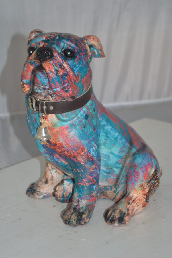 Modern playful Bulldog made of Resin -  Size: 9"L x 8"W x 12"H. - Image 3