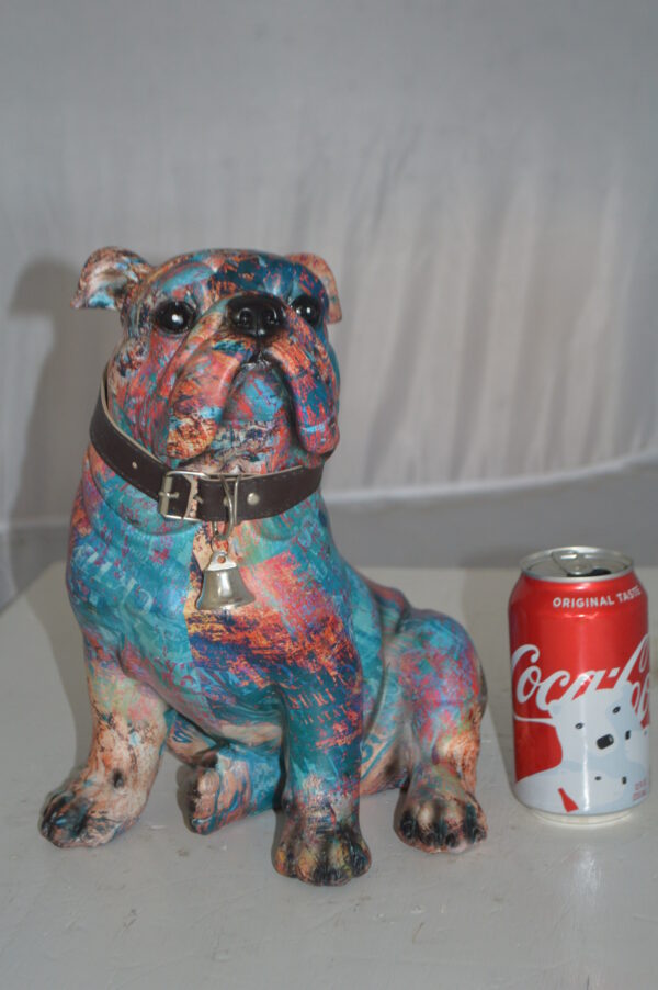 Modern playful Bulldog made of Resin -  Size: 9"L x 8"W x 12"H. - Image 4