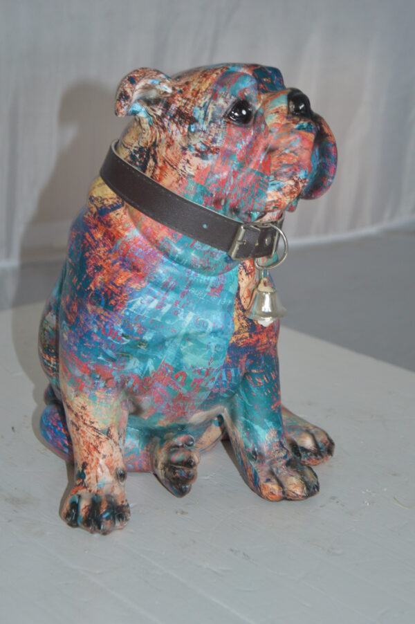 Modern playful Bulldog made of Resin -  Size: 9"L x 8"W x 12"H. - Image 5