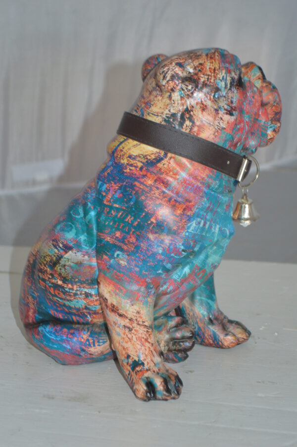 Modern playful Bulldog made of Resin -  Size: 9"L x 8"W x 12"H. - Image 6