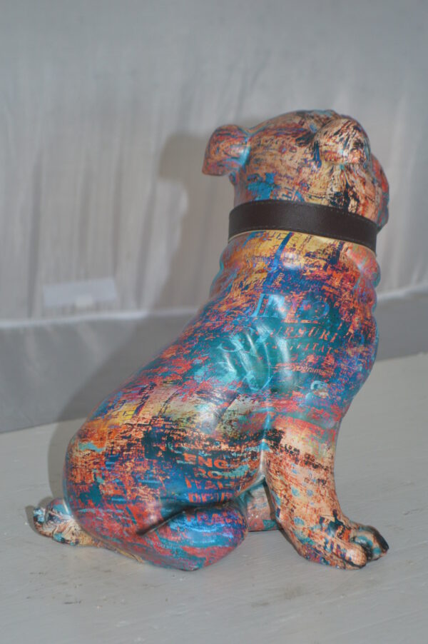 Modern playful Bulldog made of Resin -  Size: 9"L x 8"W x 12"H. - Image 7