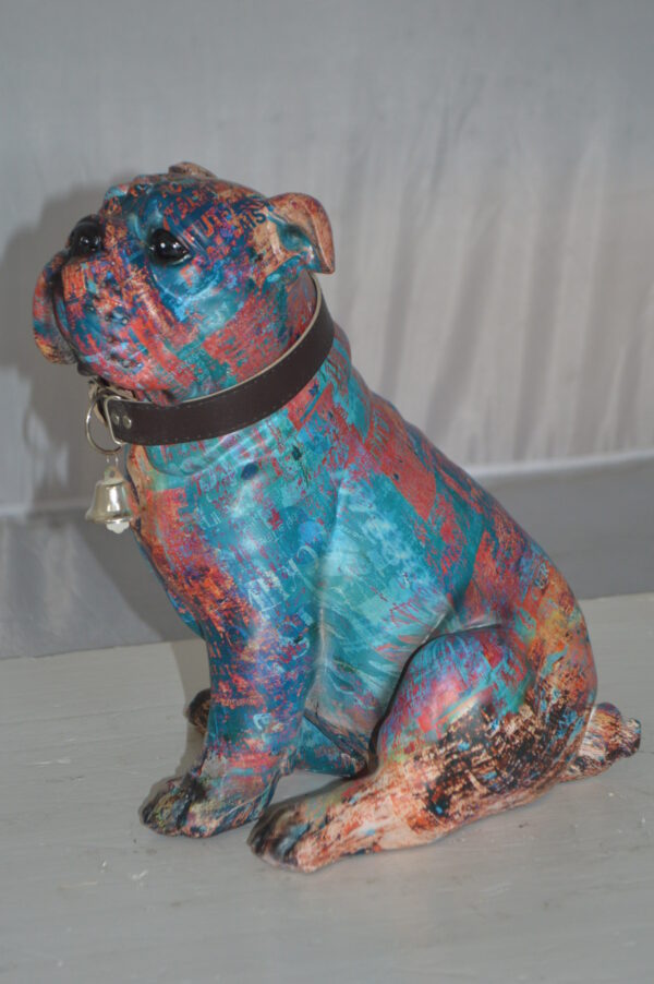 Modern playful Bulldog made of Resin -  Size: 9"L x 8"W x 12"H. - Image 10
