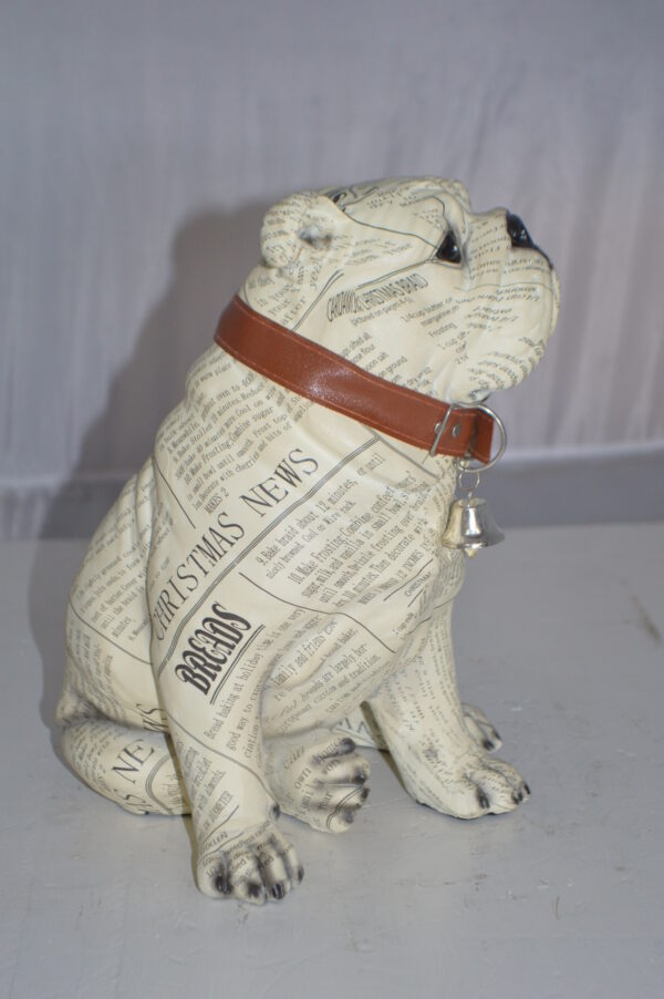 Modern News Bulldog made of Resin -  Size: 9"L x 8"W x 12"H. - Image 4