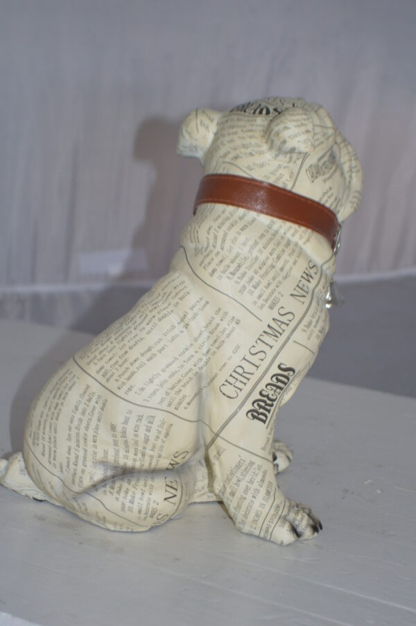 Modern News Bulldog made of Resin -  Size: 9"L x 8"W x 12"H. - Image 5