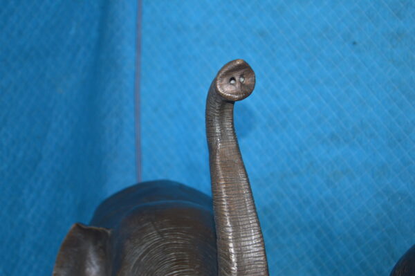 Pair of large Elephants bronze statue - fountain -  Size: 55"L x 17"W x 53"H. - Image 6