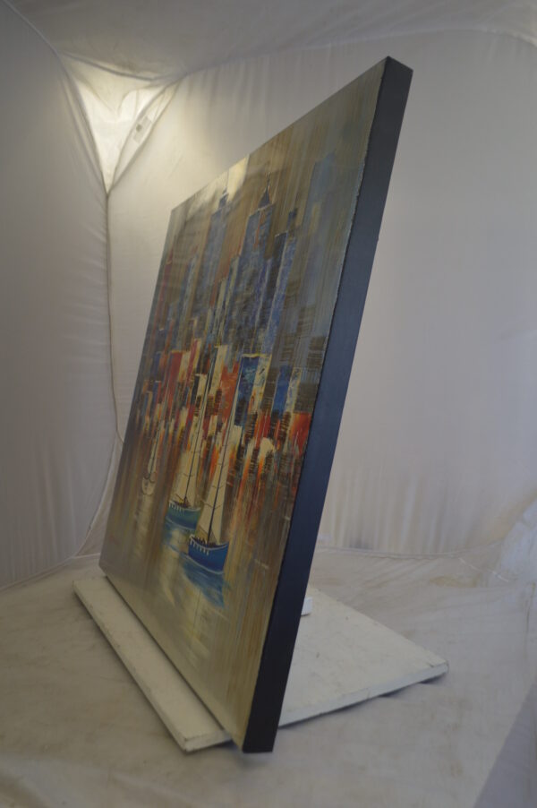 City - Painting on Canvas by Aron Z. -  Size: 39"L x 39"W - Image 5