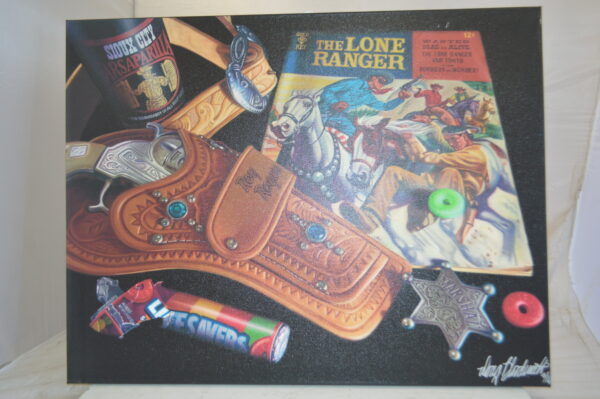 Lone Rangery Painting on Canvas by Doug Bloodworth -  Size: 37"L x 28"W - Image 2