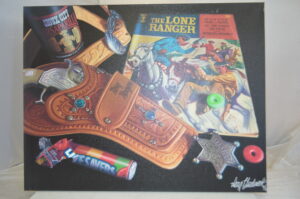 Lone Rangery Painting on Canvas by Doug Bloodworth -  Size: 37"L x 28"W