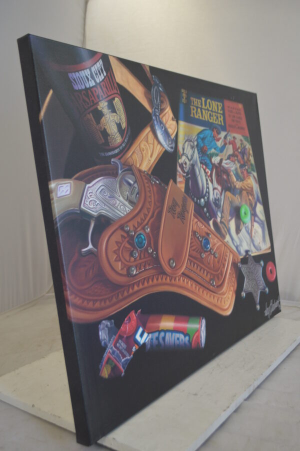 Lone Rangery Painting on Canvas by Doug Bloodworth -  Size: 37"L x 28"W - Image 10