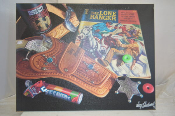 Lone Rangery Painting on Canvas by Doug Bloodworth -  Size: 37"L x 28"W - Image 12